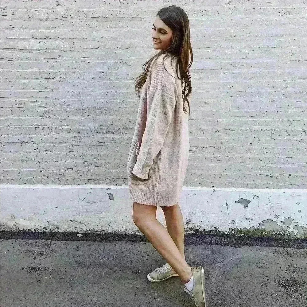 Fuzzy long sleeve cardigan - Picture 2 of 5